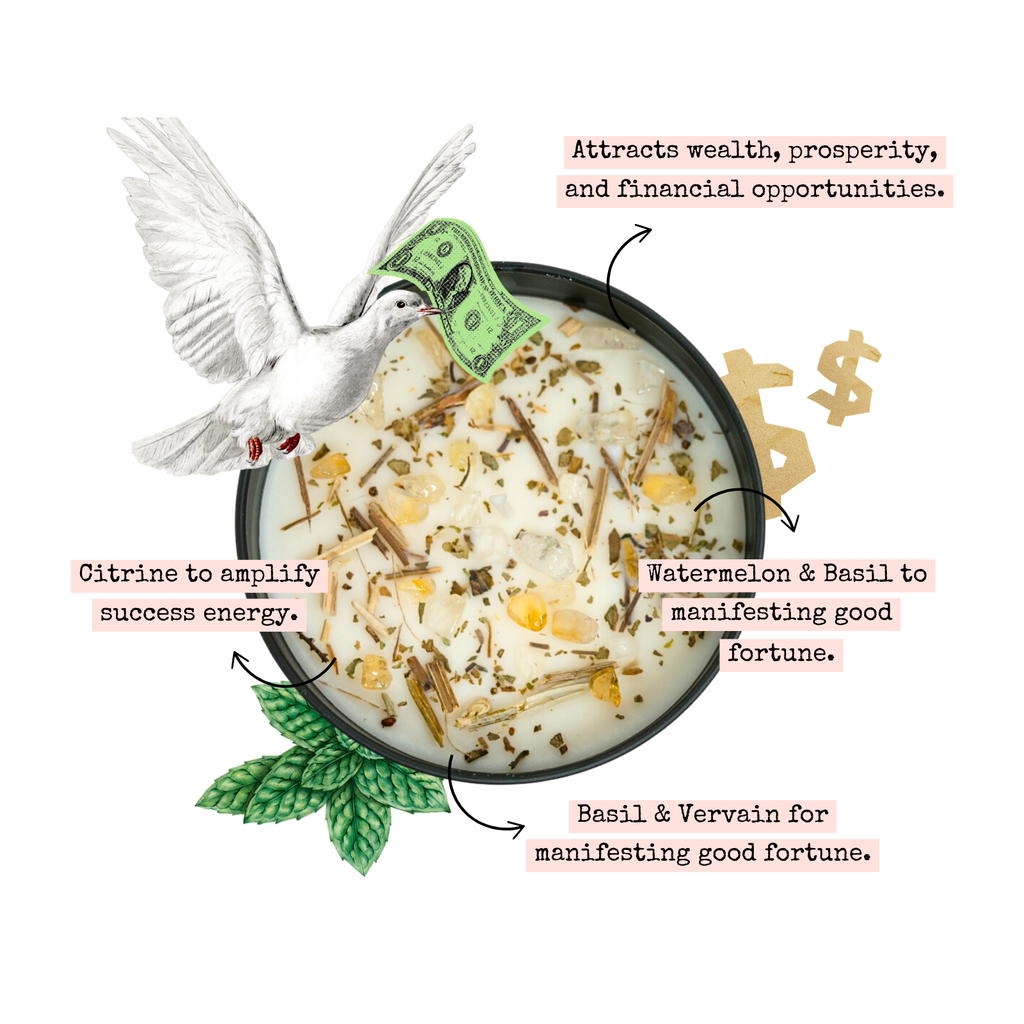 Money Drawing Spell Candle – 8 oz Prosperity & Abundance