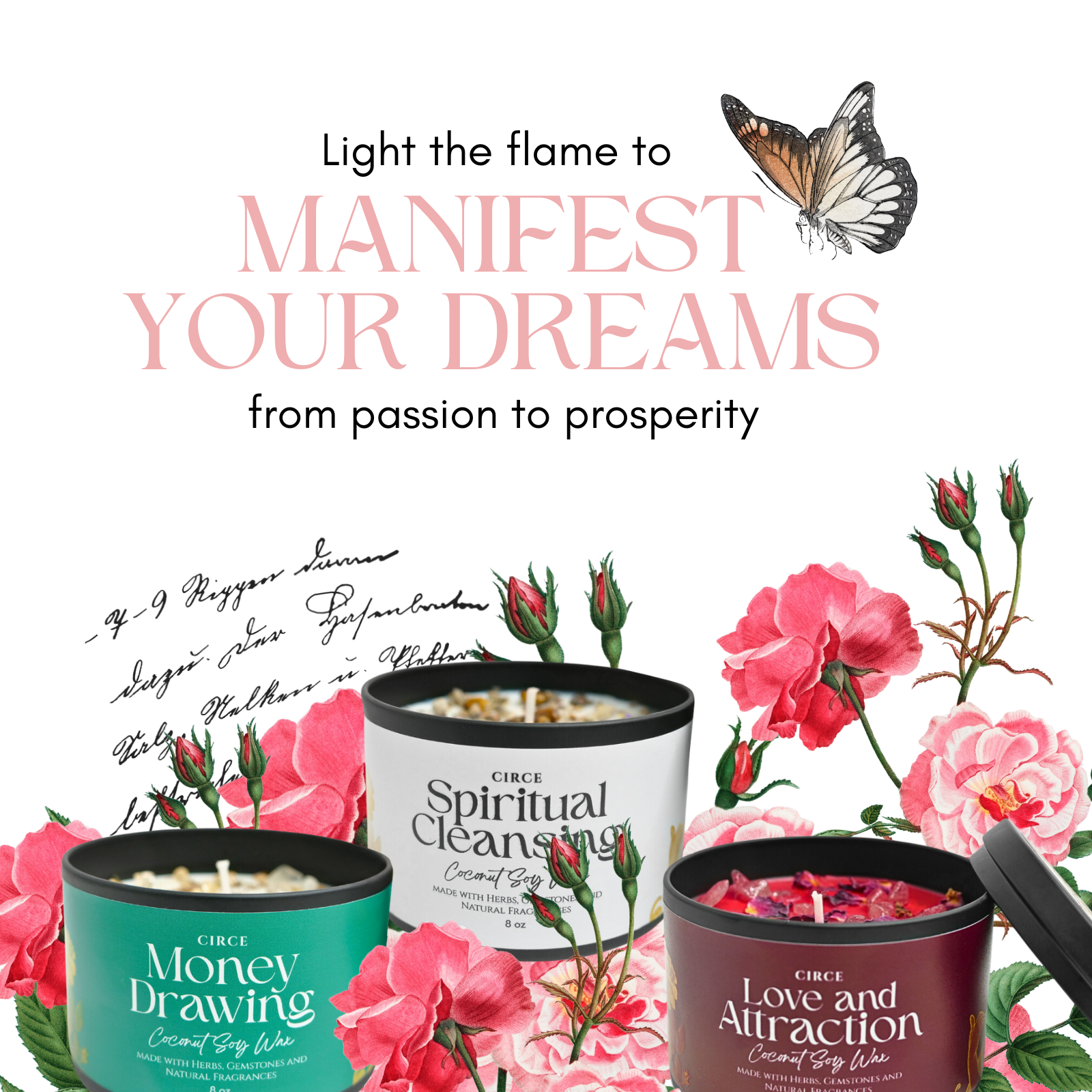 Money Drawing Spell Candle – 8 oz Prosperity & Abundance