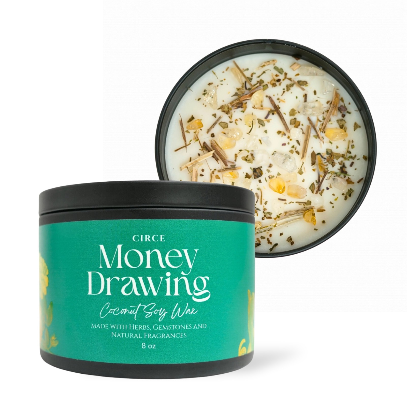 Money Drawing Spell Candle – 8 oz Prosperity & Abundance